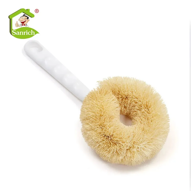 Wholesale Kitchen Cleaning Coconut Palm Dishwashing Brush Degreasing Decontamination Pot Brush