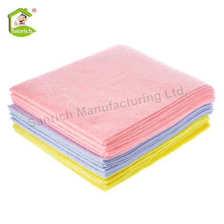 Eco Colorful Needle Punched Drying Nonwoven Car Household Kitchen Durable Washing Dish Towel Cleaning Cloth