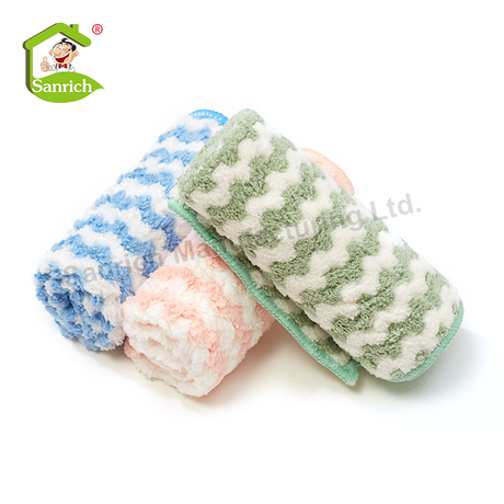 5pcs/set Double Color Floral Border Coral Fleece Cleaning Cloth, Super  Absorbent Kitchen Towel, Oil Resistant Dish Rag, Home Cleaning Tool
