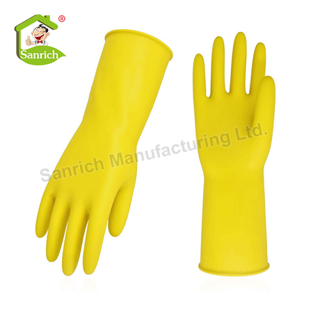The Kitchen Wash Crockery Dishes Bowls Long Latex Gloves for Dishwashing Professional