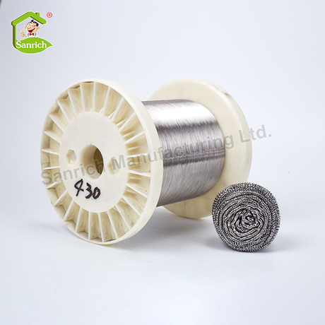 AISI SS 410 430 Kitchen Dish Wash Scrubber 0.13mm 0.2mm Wire Stainless Steel Scourer Clean Ball Raw Materials