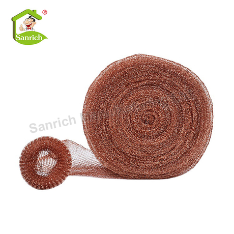 Kitchen Dishwashing Copper Wire Mesh Cloth Net Scrubber Scourer Ball Raw Material