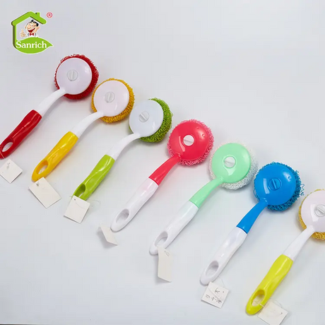 Scouring Cloth Creative Plastic Clean Ball Home Kitchen With Handle