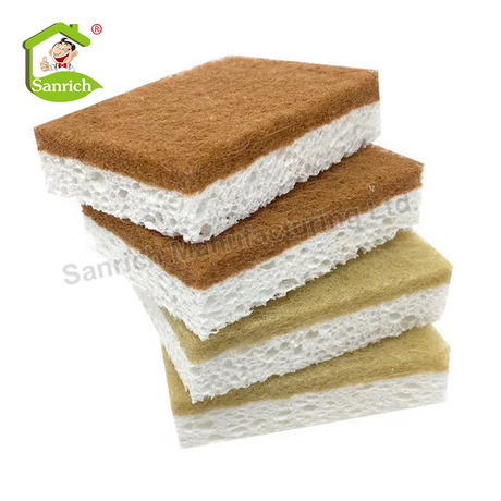 Eco Friendly Dish Washing Natural Plant-Based Biodegradable Kitchen Compostable Fiber Cellulose Scrub Sponge