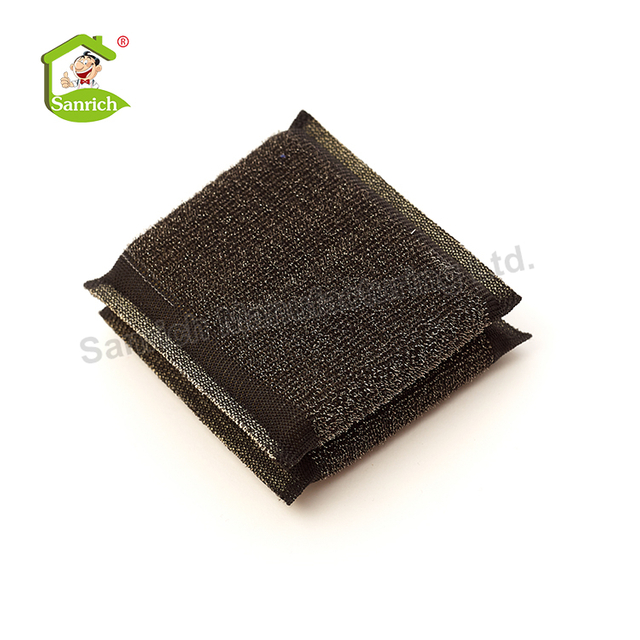 Wholesale Non-Scratch Heavy Duty Dish Scrubber Washing Stainless Steel Wool Scrubber Kitchen Cleaning Metal Sponge Scourer