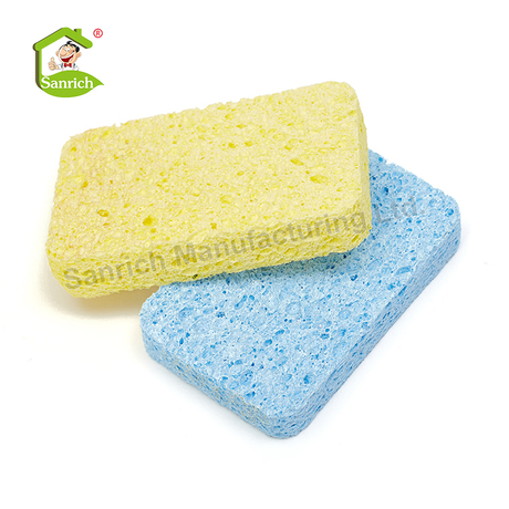 Attractive Magic Custom Wooden Pulp Material Natural Dishcloth Sponge Eraser Kitchen Cleaning Compressed Cellulose Sponge Scourer Block