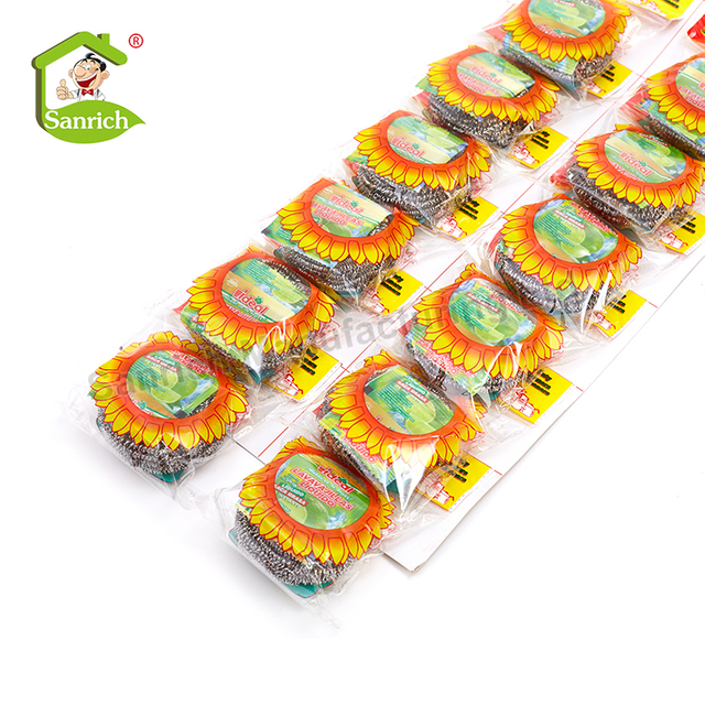 12pcs 304 Ss Cleaning Hanging Stainless Steel Wire Wool Mesh Detergent Scourer Manufacturers for Kitchen