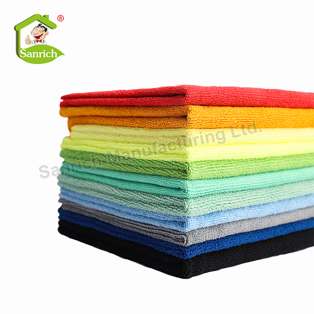 Microfiber Absorbent Kitchen Dish Cleaning Cloth Towel 80% Polyester Car Microfiber Cleaning Cloth