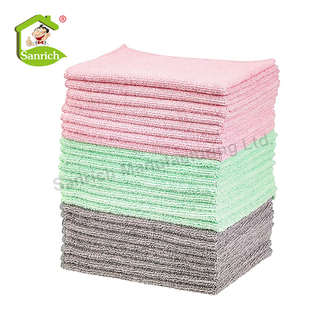 Non-Abrasive Reusable And Washable Basics Microfiber Cleaning Hand Cloths Kitchen Dish Washing Towel Rag