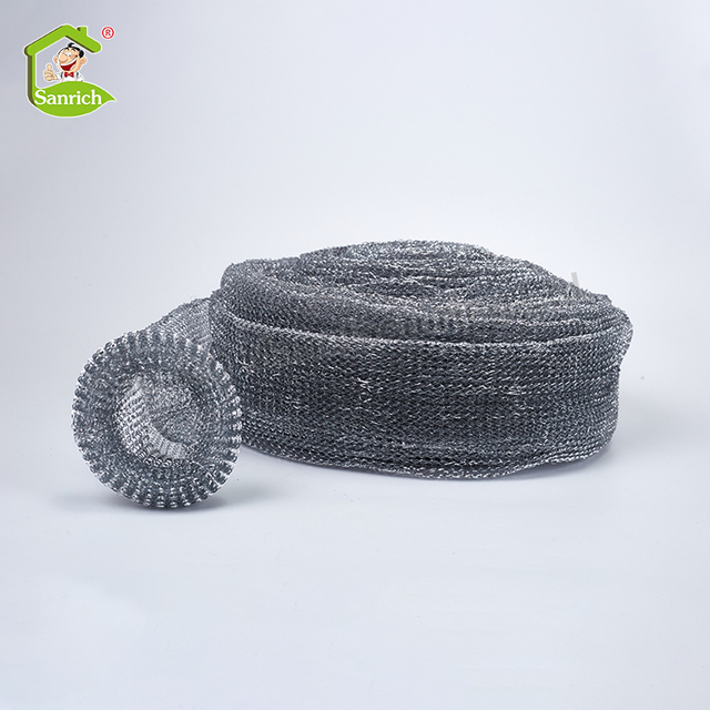 Galvanized Iron Mesh Scourer In Roll Material Kitchen Cleaning Scrubber Material
