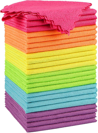12x12 Inch Microfiber Cloths Highly Absorbent Lint-Free Multi-Use Rags for House Kitchen Car Glass/Screen Cleaning Dish Car Wash the United States