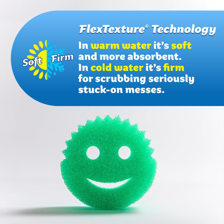 Customizable Temperature-Sensitive Smiley Face Sponge Kitchen Supplies Sustainable Deep Cleaning Brush Sponge for Dishes and Pots the United States