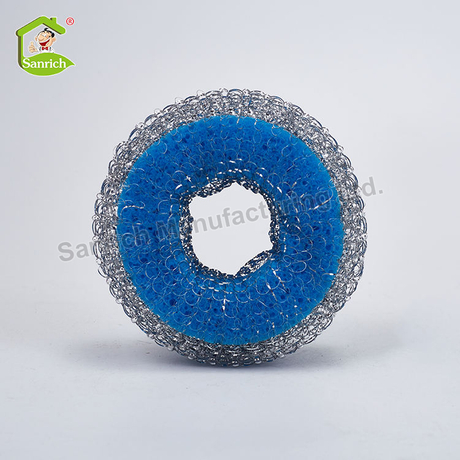 Power Cleaning Heavy-duty Pot Pan Scrubbing Galvanized Iron Wire Sponge for Kitchen