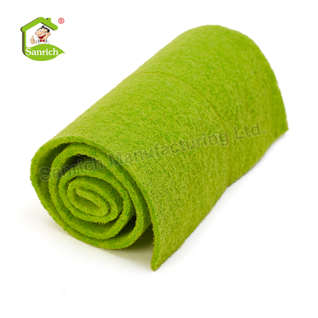 Green Cellulose Fiber Cloth Scouring Scrubber Nylon Sponge Pad Cloth in Rolls Raw Material for Kitchen Dish Washing Sponges