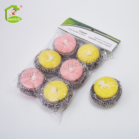 Custom Kitchen Cleaning Mesh Sponge Scourer Pad Stainless Steel Household Dish Washing Scrubber