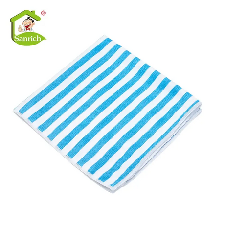 Manufacturer OEM Stripe Designed with Microfiber Cloth Microfiber Kitchen Towels Dish Cloth Rags