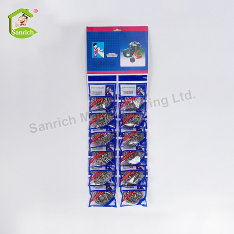 China Hot Sale Factory Price Heavy Duty 0.13mm Stainless Steel 410 Scrubber / Kitchen Cleaning Adhesive Metal Scourer Ball