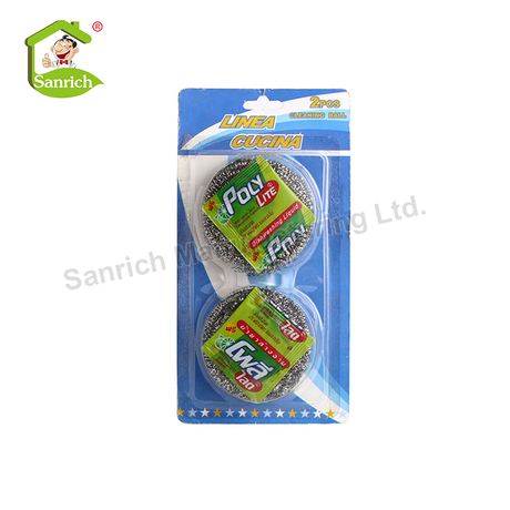 Factory Directly Sale Promotions Blister Card Packed with Detergent Heavy Duty Pot Cleaning Stainless Steel Scourer Ball