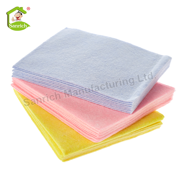 Eco Colorful Needle Punched Drying Nonwoven Car Household Kitchen Durable Washing Dish Towel Cleaning Cloth