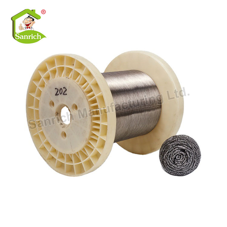 Ss 410 Grade 0.13mm Silver Stainless Steel Wire Cloth Kitchen Scourer Scrubber Brush Cleaning Ball Raw Material