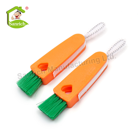 3 In 1 Bottle Detail Brush Portable Multifunctional Rubber Ring Groove Cleaning Brush Cup Cover Cleaning Brush