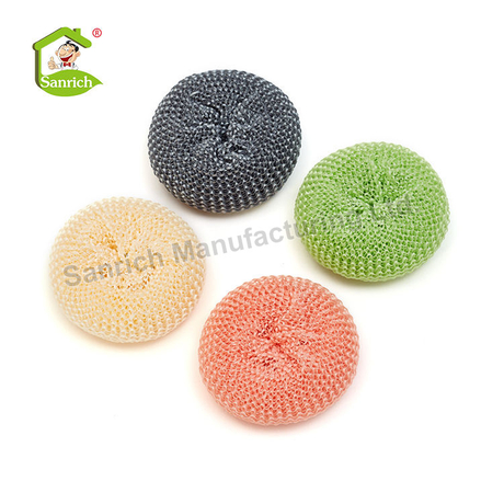 Eco-friendly Dishwashing Pot Artifact Nano Polyester Fiber Colorful Scrubber Kitchen Cleaning Ball