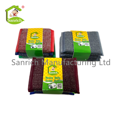 Household Eco-friendly Kitchen Cleaning Stainless Steel Scourer,Dish Washable Sponge Scouring Pad