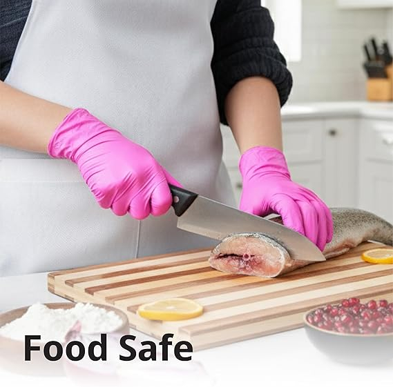 Non slip Nitrile Glove Waterproof Cleaning 100 PCS Box Purple Powder Free Disposable Nitrile Gloves for Household