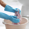 Kitchen Household Waterproof Oil Durable Gloves Resistant Warm Cotton Plush Lining Comfortable Cleaning Use PVC Glove