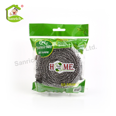Kitchen Dish Wash Cleaning Metal Steel Wool Scrubber Stainless Scourer Ball 0.13mm in Bulk