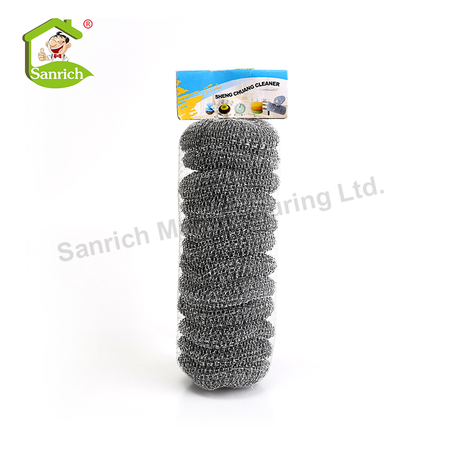 Household Daily Kitchen Cleaning Galvanized Mesh Metal Sliver Scourer Ball for Cleaning Pots
