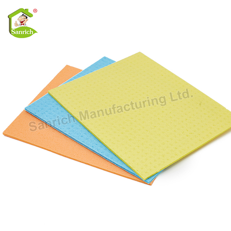 Wholesale Biodegradable Kitchen Sublimation Organic Cleaning Towels Supplies Swedish Dishcloth Cellulose Cotton Dish Sponge Cloths