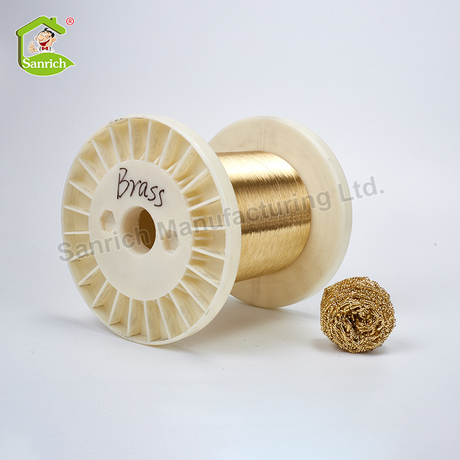 Brass Scourer Material 0.12mm 0.13mm 0.14mm 0.16mm Metal Brass Wire Wool Scourer Scrubber for Kitchen Washing