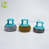 Kitchen Round Stainless Steel Wire Mesh Scourer Bbq Pot Cleaning Ball Copper Scrubber Pad Cleaning Products with Handle