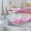 Kitchen Household Waterproof Oil Durable Gloves Resistant Warm Cotton Plush Lining Comfortable Cleaning Use PVC Glove