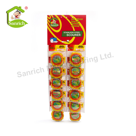 12pcs 304 Ss Cleaning Hanging Stainless Steel Wire Wool Mesh Detergent Scourer Manufacturers for Kitchen