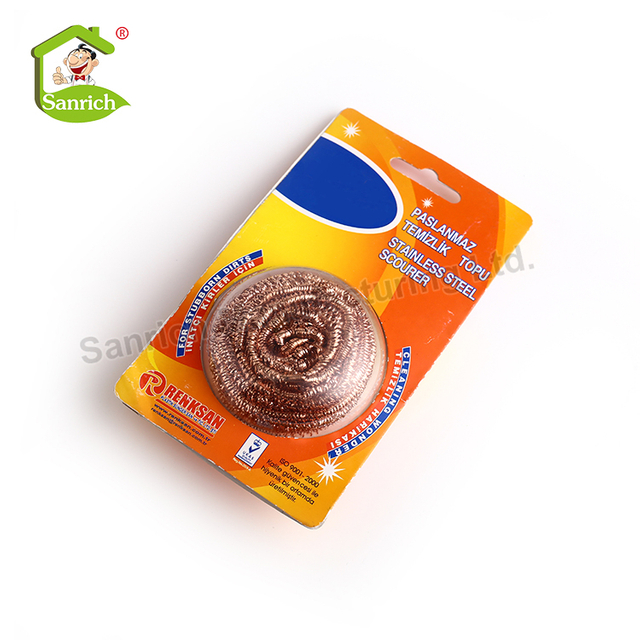 Kitchen Dish Pot Washing 304 Grade Hand Made metal Abrasive Cleaning Brass Scourer Ball 15 Gram