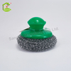 Quality Assurance Galvanized Steel Scourer With Handle Protect Hand Pot Scourer Super Cleaning Ball
