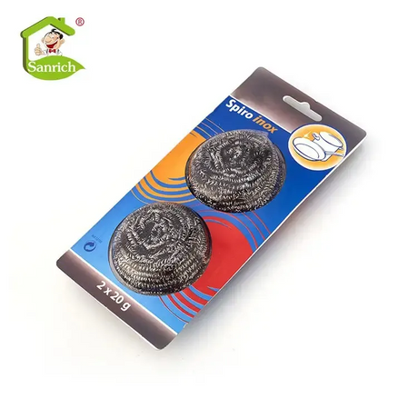 Household Kitchen Cleaning Stainless Steel Scourer Cleaning Ball in Blister Packing