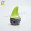 Reusable Dish Scrubbers Cleaning Brush Stainless Steel Washing Up Mesh Spiral Scourer Ball Head with Plastic Handle