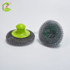 Quality Assurance Galvanized Steel Scourer With Handle Protect Hand Pot Scourer Super Cleaning Ball
