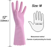Kitchen Household Waterproof Oil Durable Gloves Resistant Warm Cotton Plush Lining Comfortable Cleaning Use PVC Glove
