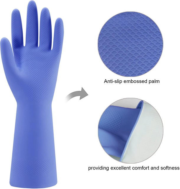 High Quality Dishwashing Gloves Housework Cleaning Non-slip Durable Kitchen Dishwashing Household Waterproof PVC Gloves