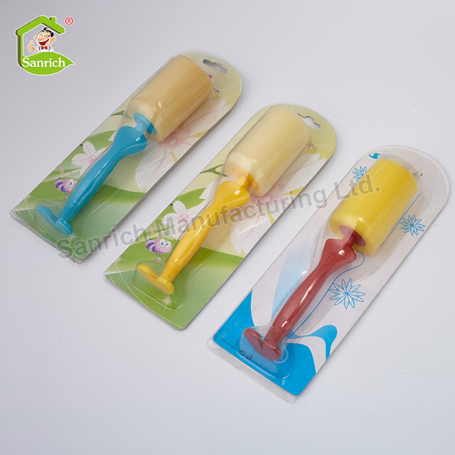 Long Handle Sponge Brush Decontamination Cleaning Baby Bottle Brush Vertical Kitchen Bottle Cup Brush With Stand