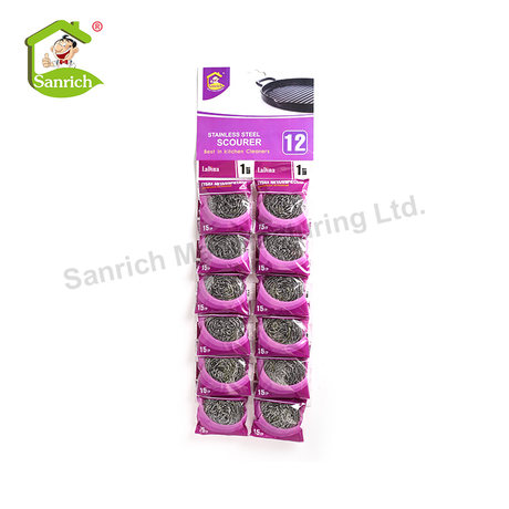 China Hot Sale Factory Price Household 0.13mm Stainless Steel 410 Scrubber Kitchen Pot Cleaning Mesh Scourer