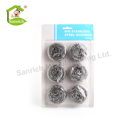 Super Markets Discount Stores Sustainable Kitchen Durable Cleaning Stainless Steel Wire Ball Cookware Pot Washing Metal Scourer