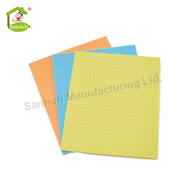 Wholesale Biodegradable Kitchen Sublimation Organic Cleaning Towels Supplies Swedish Dishcloth Cellulose Cotton Dish Sponge Cloths