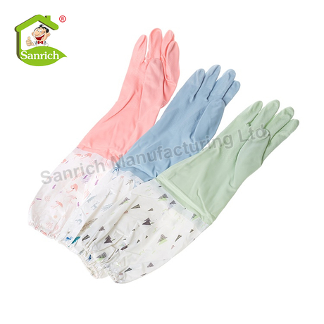Household Utility Long Cuff Arm Length Latex Rubber Dish Washing Heat Resistant Reusable Cleaning Hand Gloves