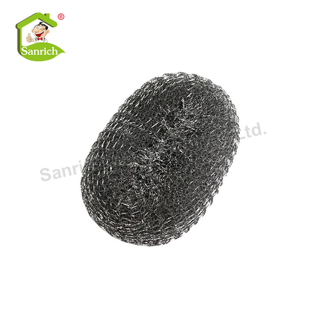 Oval Galvanized Iron Mesh Scourer Wire Rope Cleaning Ball for Kitchen Cleaning