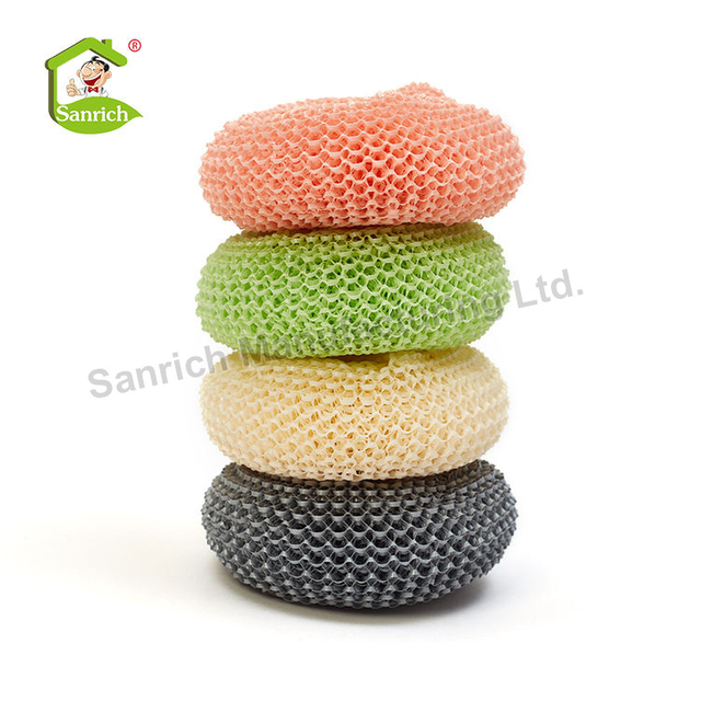 Eco-friendly Dishwashing Pot Artifact Nano Polyester Fiber Colorful Scrubber Kitchen Cleaning Ball